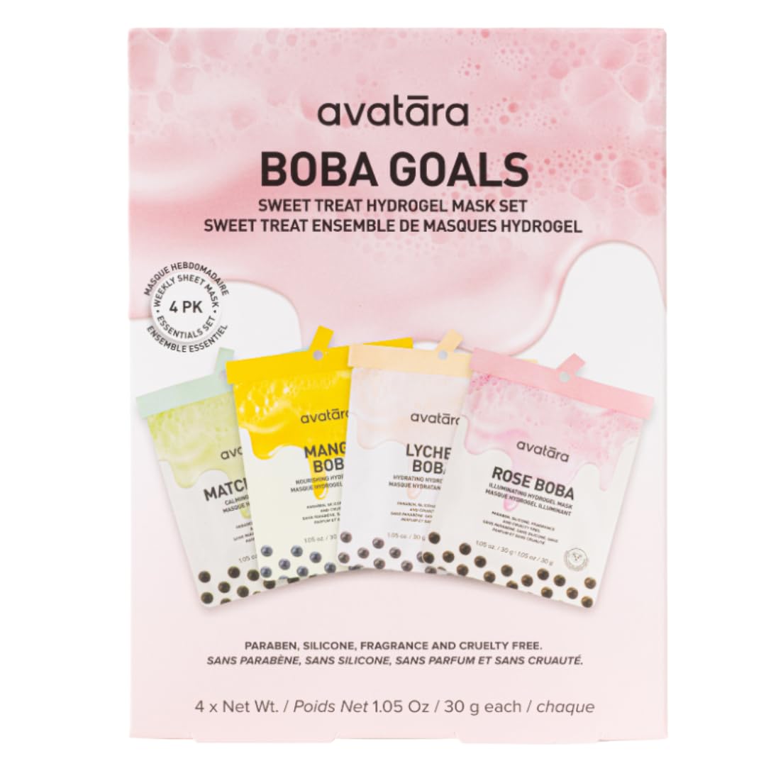 Avatara All-Stars 8-Pack Facial Sheet Mask Variety Pack | Clean K-Beauty Set for Dry, Sensitive, Uneven Skin | Gentle Moisture | Fragrance-Free, Paraben-Free & Cruelty-Free Korean Masks