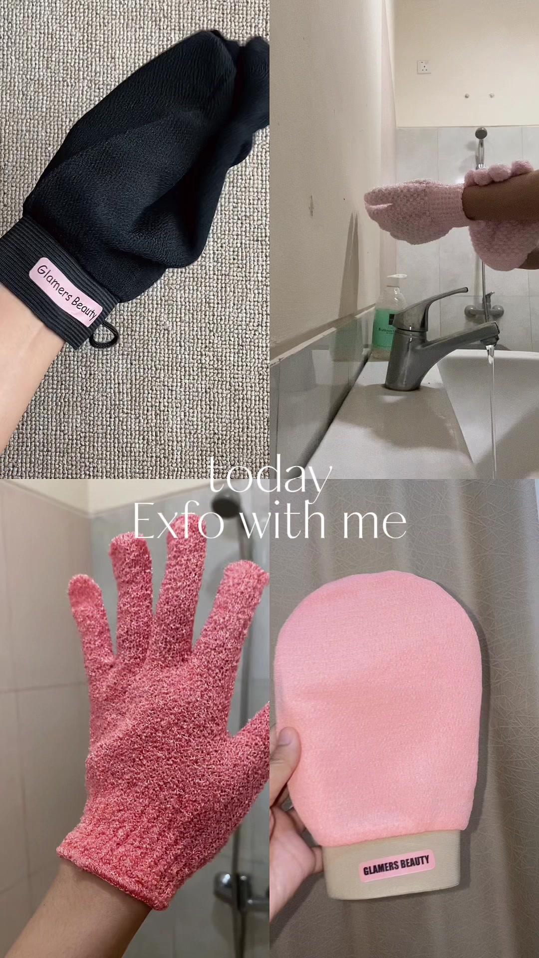 Gentle Exfoliating Body Gloves - Dual Color Shower Scrub Set for Smooth Skin