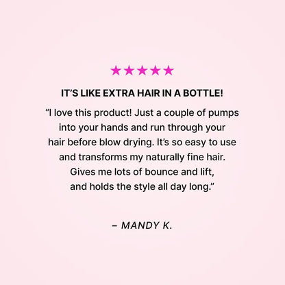 Carb-Infused Leave-In Treatment for Fine and Thin Hair, Thickening Blow-Dry Formula