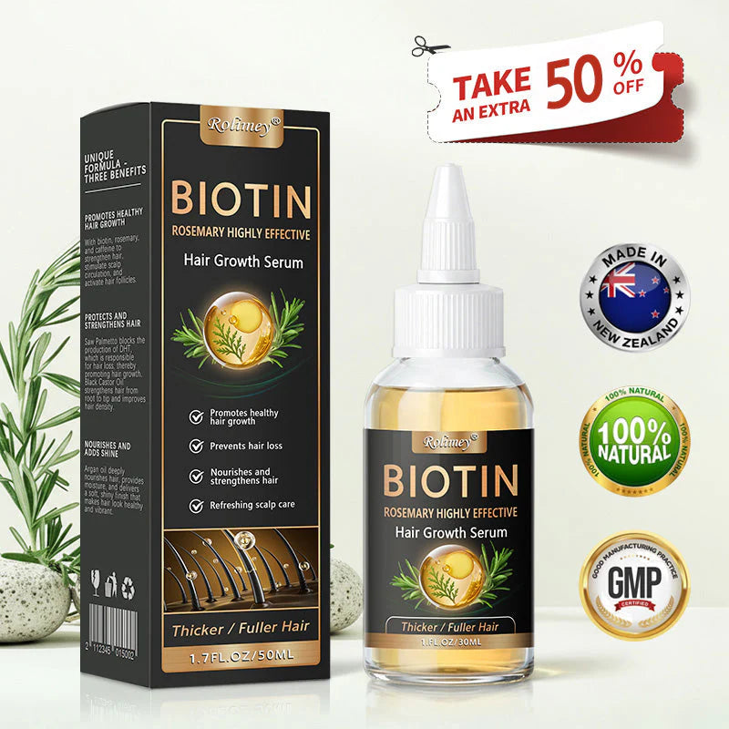 Highly Effective Biotin & Rosemary Hair Growth Serum - Advanced Scalp Treatment for Thinning Hair