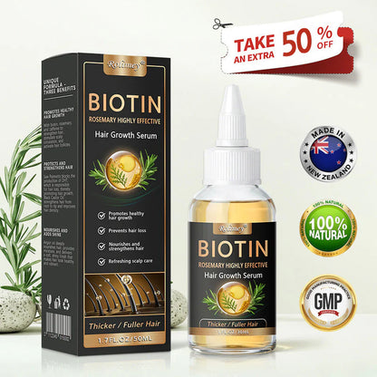 Highly Effective Biotin & Rosemary Hair Growth Serum - Advanced Scalp Treatment for Thinning Hair