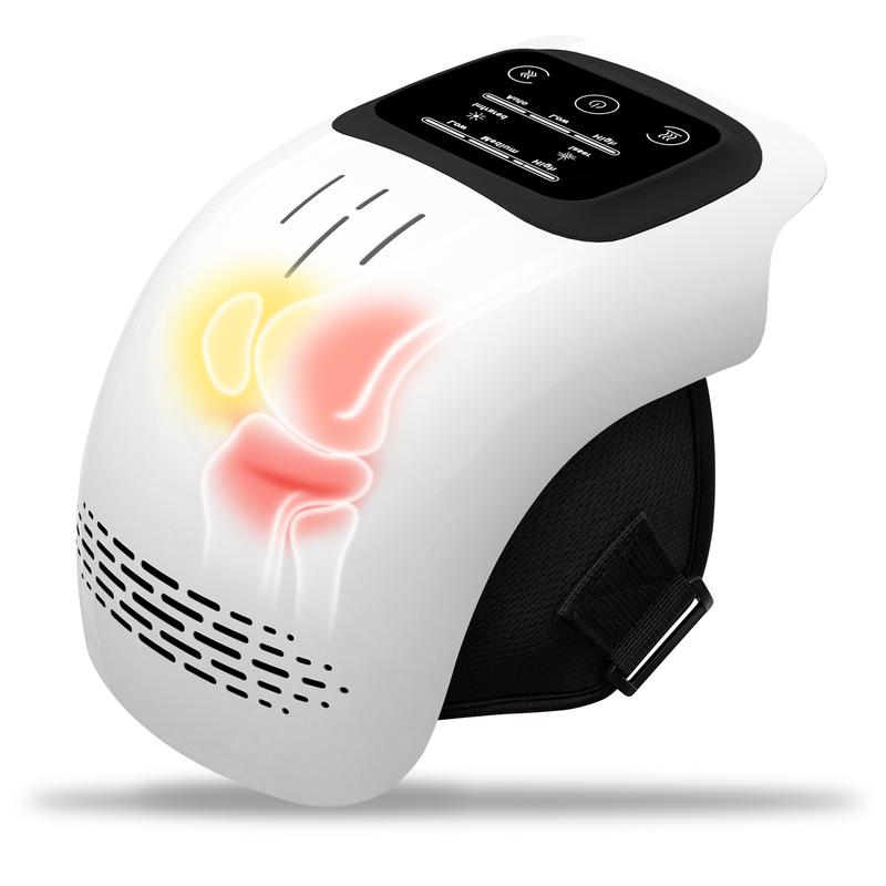 Portable Electric Knee Massager - Rechargeable Heat and Vibration Machine for Joint Relief