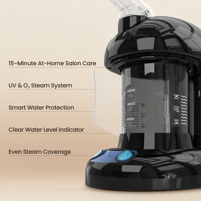2-in-1 Hair and Facial Steamer with Ozone and UV Lamp for Deep Conditioning