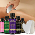 Handheld Full Body Massager Kit with 5 Massage Oils and Gua Sha Tool