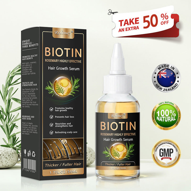 Highly Effective Biotin & Rosemary Hair Growth Serum - Advanced Scalp Treatment for Thinning Hair