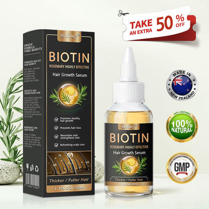 Highly Effective Biotin & Rosemary Hair Growth Serum - Advanced Scalp Treatment for Thinning Hair