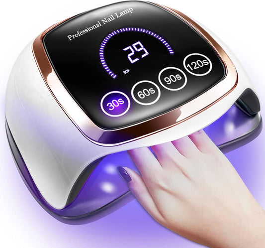 180W UV LED Nail Lamp for Gel Polish, Professional Dryer with 42 Beads and LCD Display