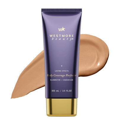 Westmore Beauty Skin Foundation Concealer, Body Makeup 3.5 Fl Oz (Golden Radiance, Cream) - Waterproof, Transfer-Resistant, Long-Lasting Coverage for Tattoo, Stretch Marks, Scars