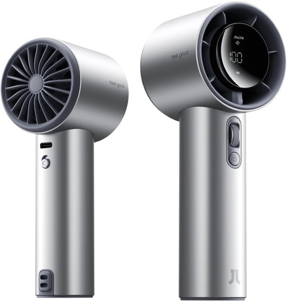 Next-Gen Handheld Fan - High-Speed Airflow, 40h Runtime, Metal Body, 1-100 Speed Scroll Wheel