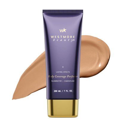 Westmore Beauty Skin Foundation Concealer, Body Makeup 3.5 Fl Oz (Golden Radiance, Cream) - Waterproof, Transfer-Resistant, Long-Lasting Coverage for Tattoo, Stretch Marks, Scars