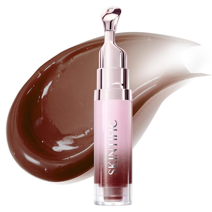 Brightening Lip Serum, Hydrating & Plumping Tinted Lip Gloss with Peptide and Squalane (01 Baby Pink)