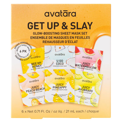 Avatara All-Stars 8-Pack Facial Sheet Mask Variety Pack | Clean K-Beauty Set for Dry, Sensitive, Uneven Skin | Gentle Moisture | Fragrance-Free, Paraben-Free & Cruelty-Free Korean Masks