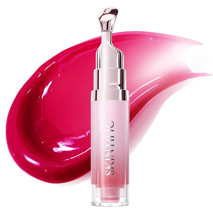 Brightening Lip Serum, Hydrating & Plumping Tinted Lip Gloss with Peptide and Squalane (01 Baby Pink)