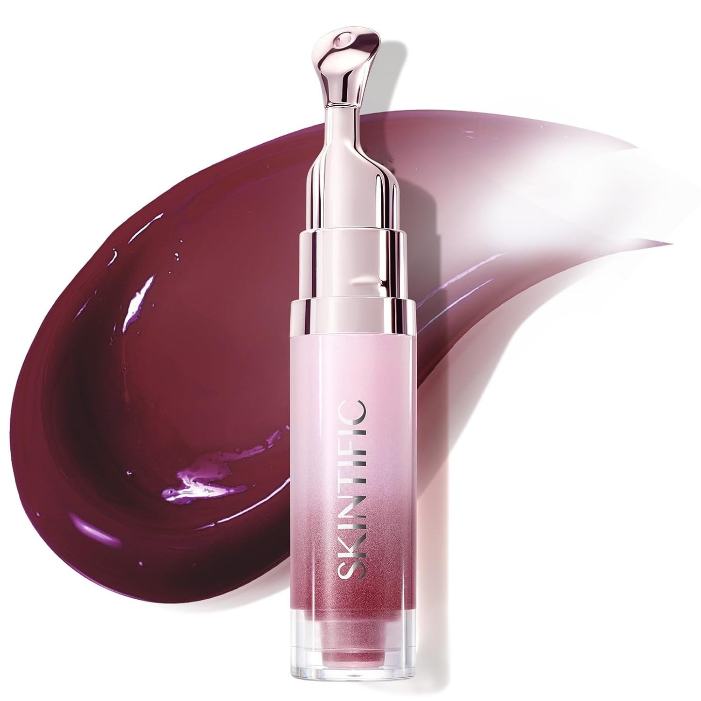 Brightening Lip Serum, Hydrating & Plumping Tinted Lip Gloss with Peptide and Squalane (01 Baby Pink)