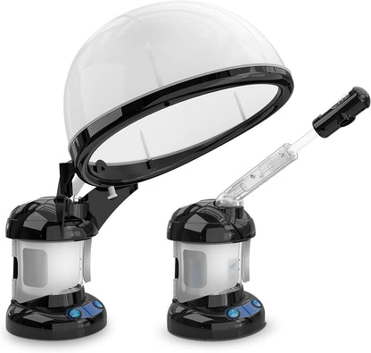 2 in 1 Ozone Facial and Hair Steamer for Personal Care at Home or Salon