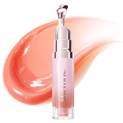 Brightening Lip Serum, Hydrating & Plumping Tinted Lip Gloss with Peptide and Squalane (01 Baby Pink)
