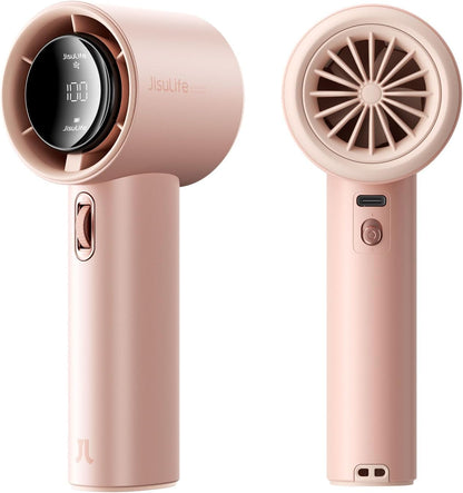 Next-Gen Handheld Fan - High-Speed Airflow, 40h Runtime, Metal Body, 1-100 Speed Scroll Wheel