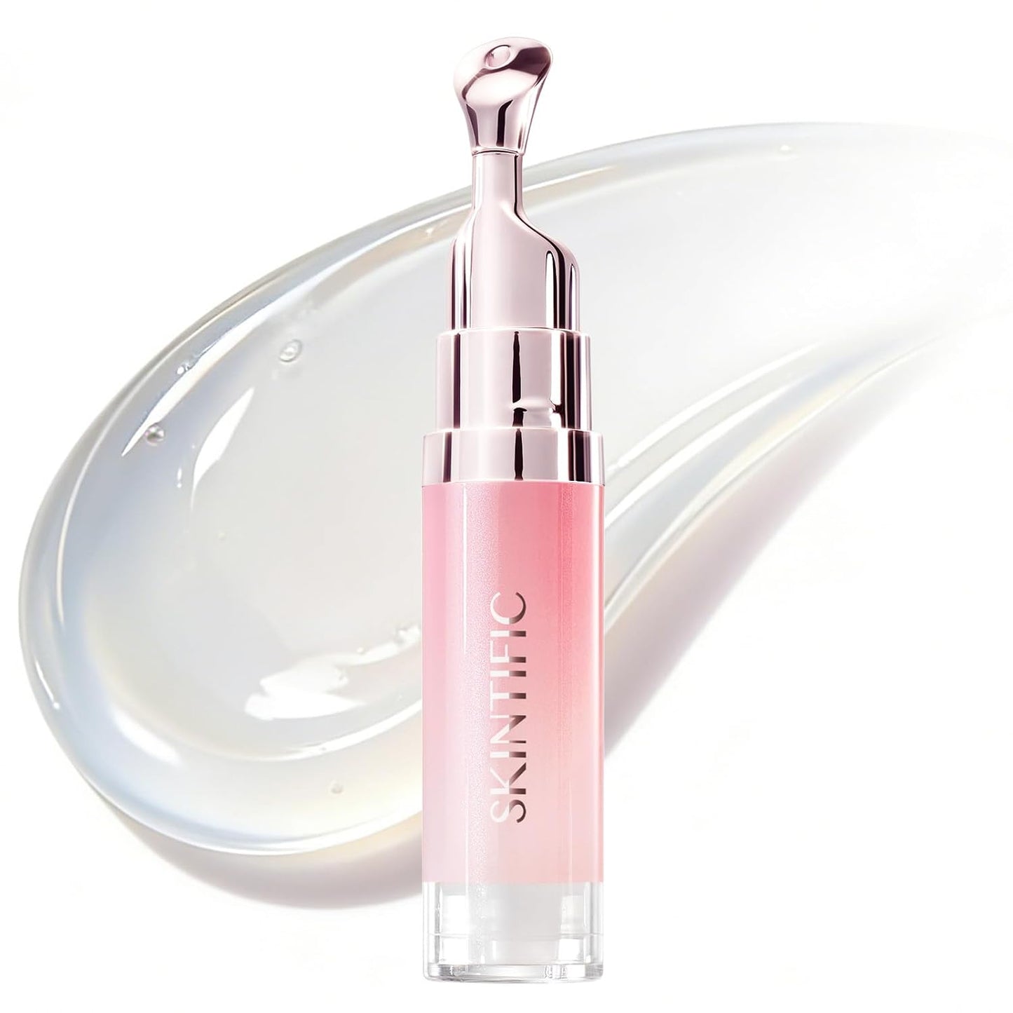 Brightening Lip Serum, Hydrating & Plumping Tinted Lip Gloss with Peptide and Squalane (01 Baby Pink)