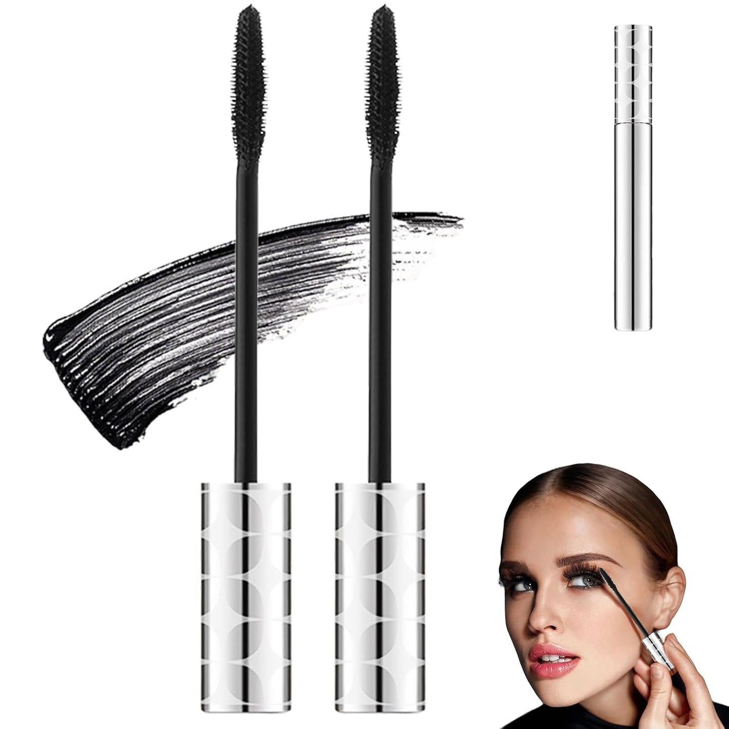 Mascara for Older Women 60 Plus, Volume and Length for Thinning Lashes, Waterproof Black