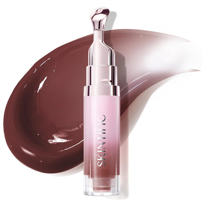Brightening Lip Serum, Hydrating & Plumping Tinted Lip Gloss with Peptide and Squalane (01 Baby Pink)