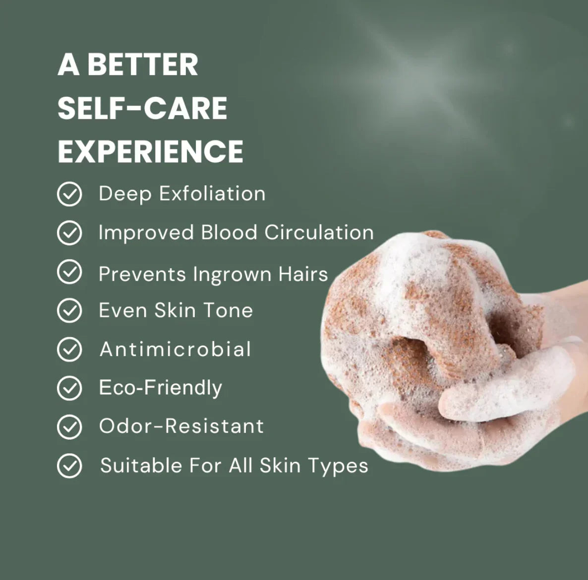 100% Authentic African Exfoliating Net Sponge for Smooth and Glowing Skin