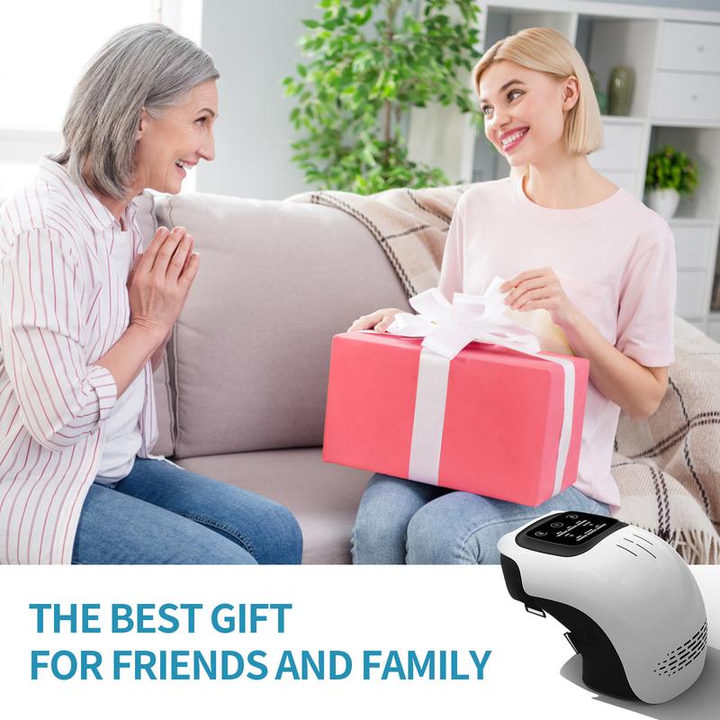 Portable Electric Knee Massager - Rechargeable Heat and Vibration Machine for Joint Relief