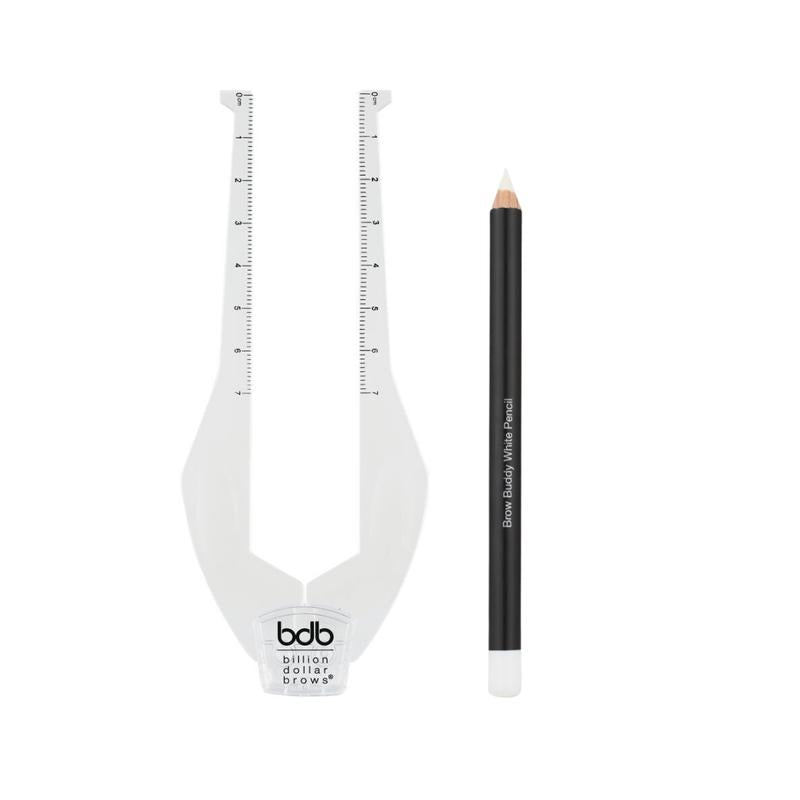 Professional Eyebrow Symmetry Mapping Kit with Precision Ruler for Perfect Makeup Application
