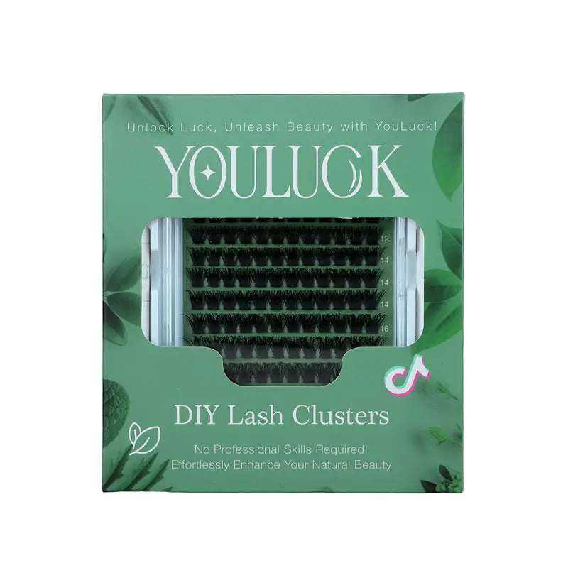DIY Lash Extension Kit - Waterproof Fluffy Individual Clusters with Bond, Seal and Remover