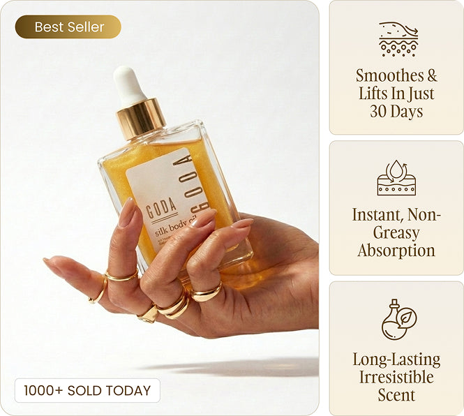 Silk Body Oil - Age-Defying Formula with 6 Essential Oils for Firming
