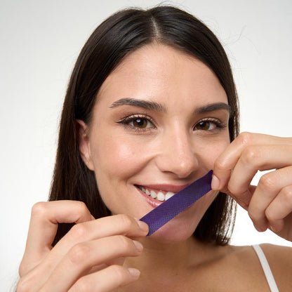 Purple Teeth Whitening Strips - 7/21 Sessions - Non-Sensitive & Peroxide-Free