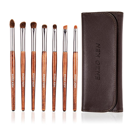 Bamboo Makeup Brushes Set Professional, Sable Makeup Brush Set with Case by Luxury ENZO KEN, Cosmetic Brushes Makeup Set, Make up Brushes Set Professional, Natural Hair Makeup Brush Set Professional.