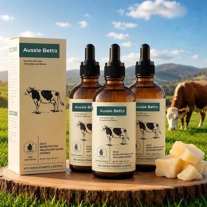 Retinol Tallow Face Serum for Dry Skin - Hydrating & Firming Anti-Aging Formula with Peptides