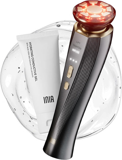 3-in-1 Red Light Therapy for Face and Neck, Skin Firming and Puffiness Skincare Tool (White)