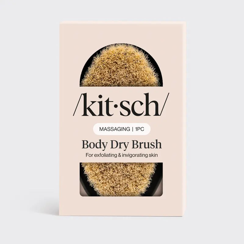 Natural Bristle Body Dry Brush for Exfoliation and Lymphatic Drainage