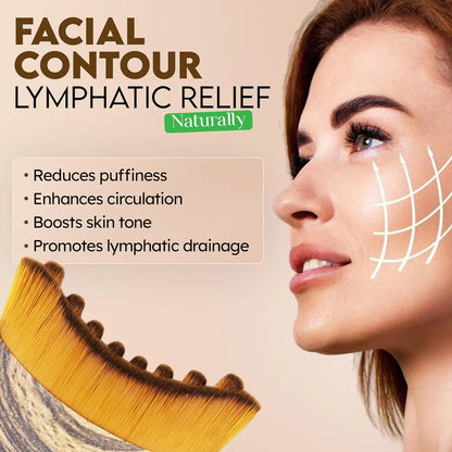 Lymphatic Contour Face Brush for Sculpting, Puffiness Reduction and Jawline Definition