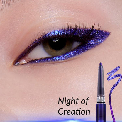 Melt-On Eyeliner - Smooth Sparkly Metallic Multichrome, Waterproof & Long-Lasting Eye Makeup