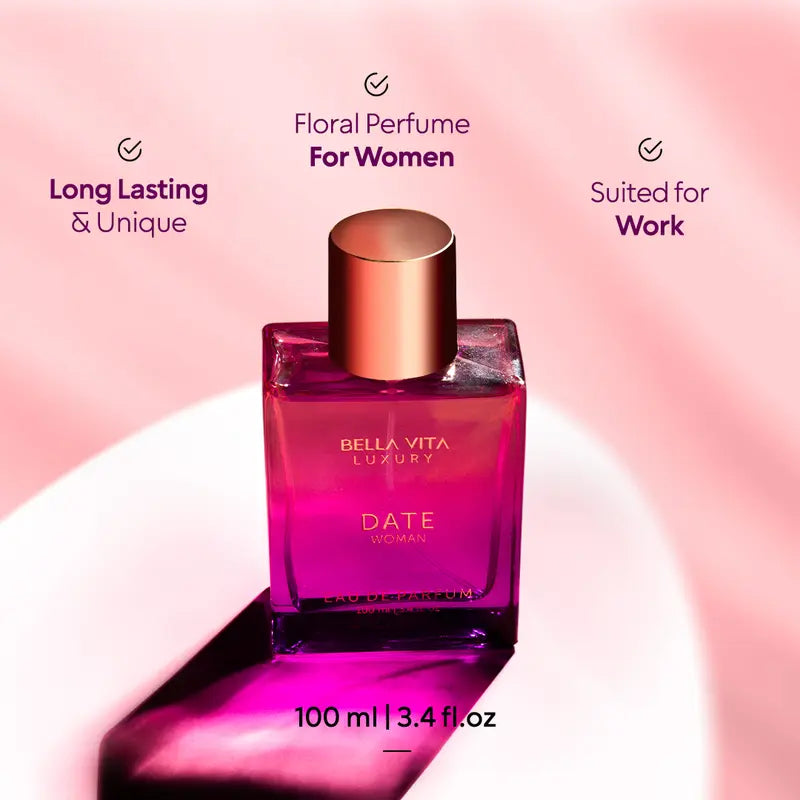 Romantic Eau De Parfum for Women - Pink Pepper, Red Fruit & Jasmine, Long Lasting Fragrance