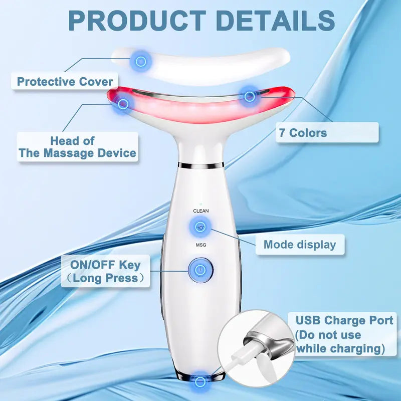 Facial Massager Tool for Skin Care and Double Chin Neck Massage, Face Sculpting Device with Thermal Technology
