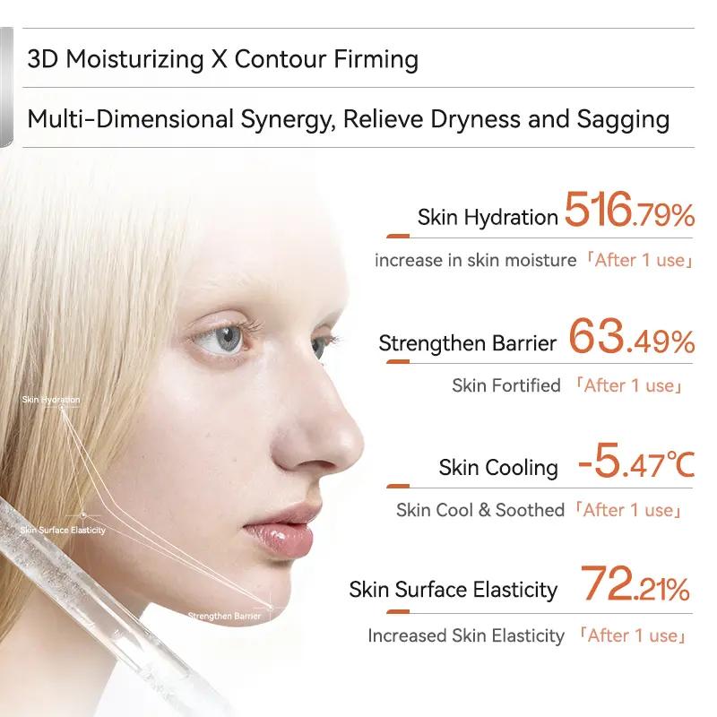 PDRN Gua Sha Jaw Line Lift-Sculpting Glass Gel Cream - De-Puffing & Lifting Peptide Glow Skin Cream