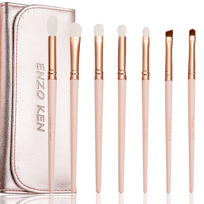 Bamboo Makeup Brushes Set Professional, Sable Makeup Brush Set with Case by Luxury ENZO KEN, Cosmetic Brushes Makeup Set, Make up Brushes Set Professional, Natural Hair Makeup Brush Set Professional.
