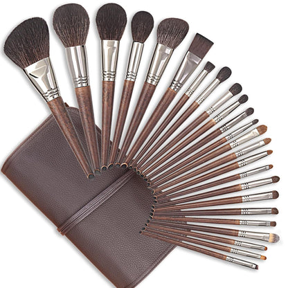 Bamboo Makeup Brushes Set Professional, Sable Makeup Brush Set with Case by Luxury ENZO KEN, Cosmetic Brushes Makeup Set, Make up Brushes Set Professional, Natural Hair Makeup Brush Set Professional.