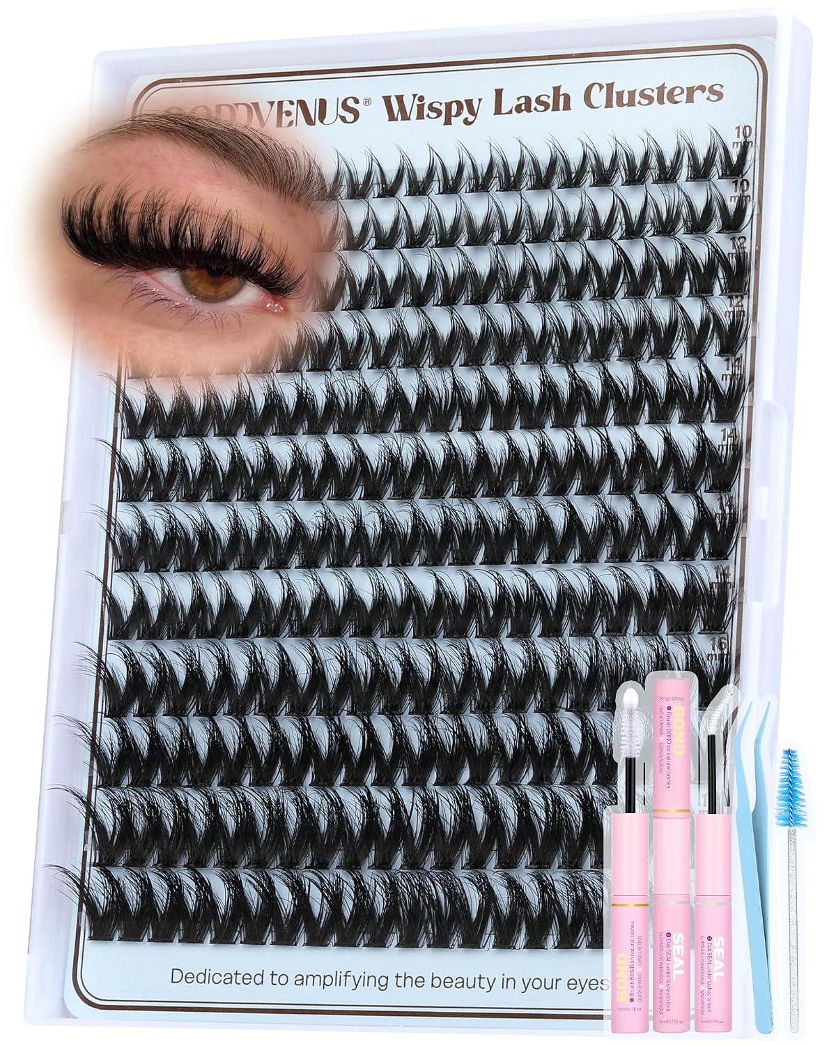 Goddvenus Manga Lash Clusters With Spikes Wispy Cluster Eyelash Extensions Fluffy Anime Eyelashes Clusters Reusable Faux Mink Fairy Individual Lash Extension (D Curve 12-18mm 204 pieces)