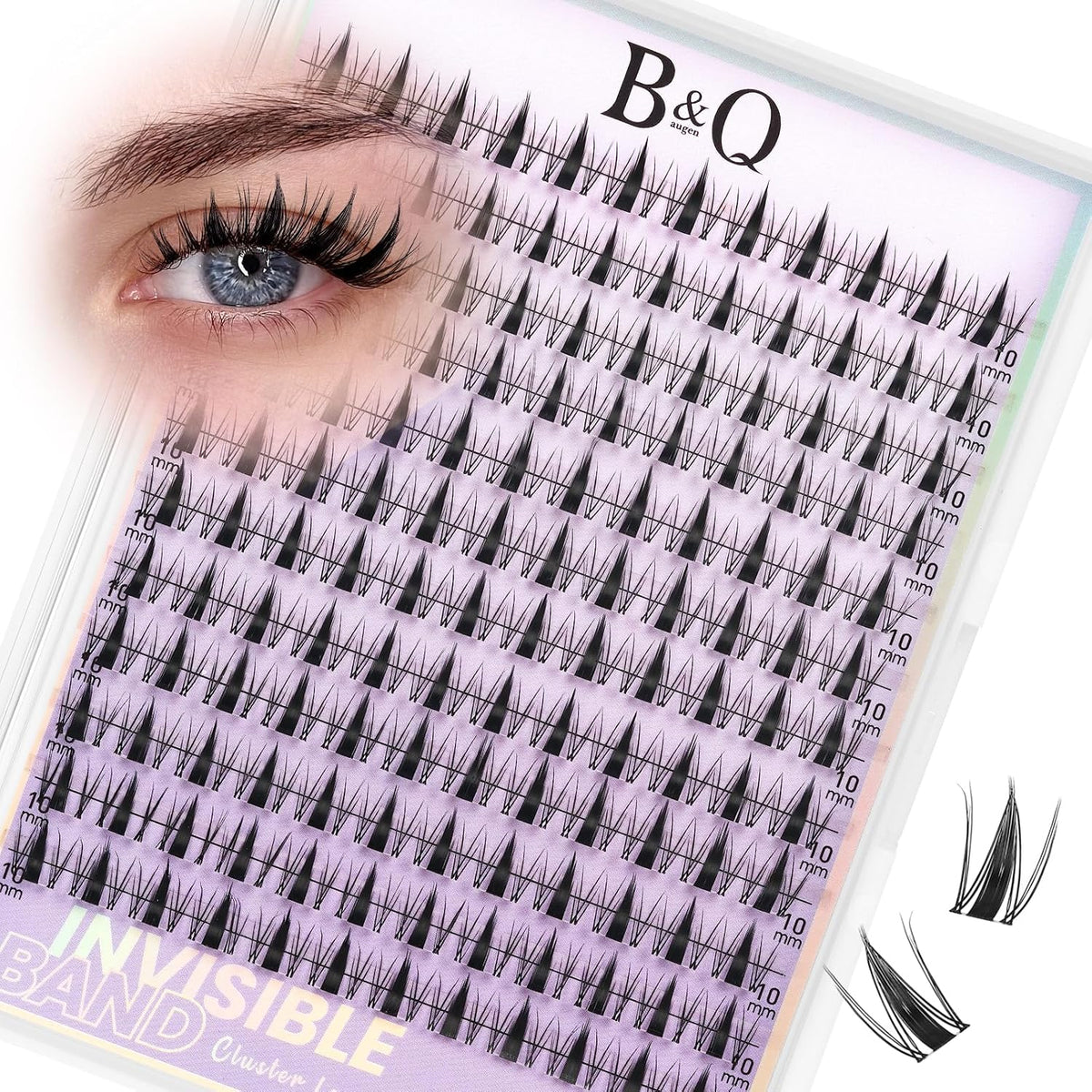 Natural Eyelash Clusters Kit - DIY Lash Extension Kit at Home with C-Curl Wispy Clusters