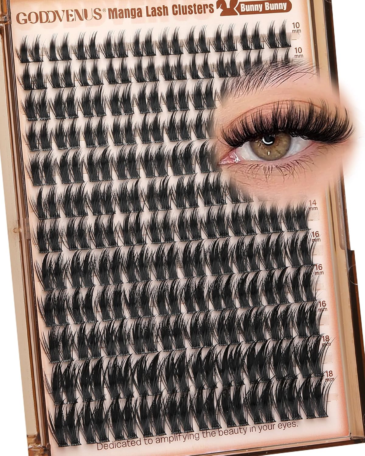 Goddvenus Manga Lash Clusters With Spikes Wispy Cluster Eyelash Extensions Fluffy Anime Eyelashes Clusters Reusable Faux Mink Fairy Individual Lash Extension (D Curve 12-18mm 204 pieces)