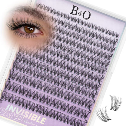 Natural Eyelash Clusters Kit - DIY Lash Extension Kit at Home with C-Curl Wispy Clusters