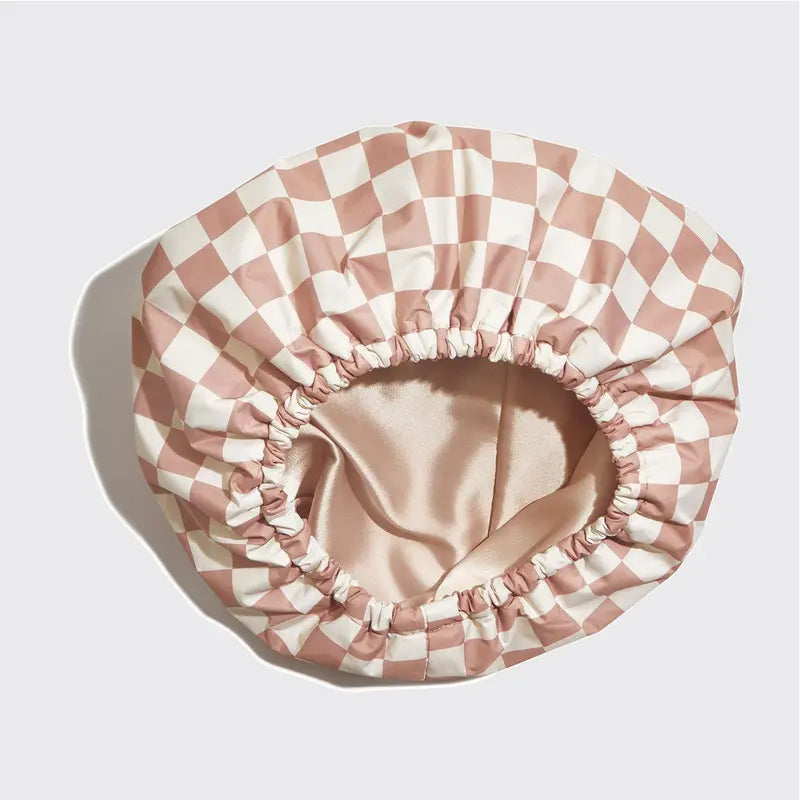 Luxury Reusable Waterproof Shower Cap - Flexi Satin Lined, Quick-dry, Adjustable for All Hair Types