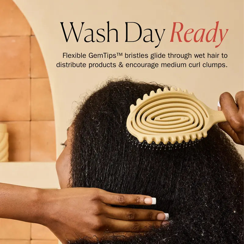 Professional Detangling and Defining Hair Brush for Curls and Waves, Styling Tool for Enhanced Texture