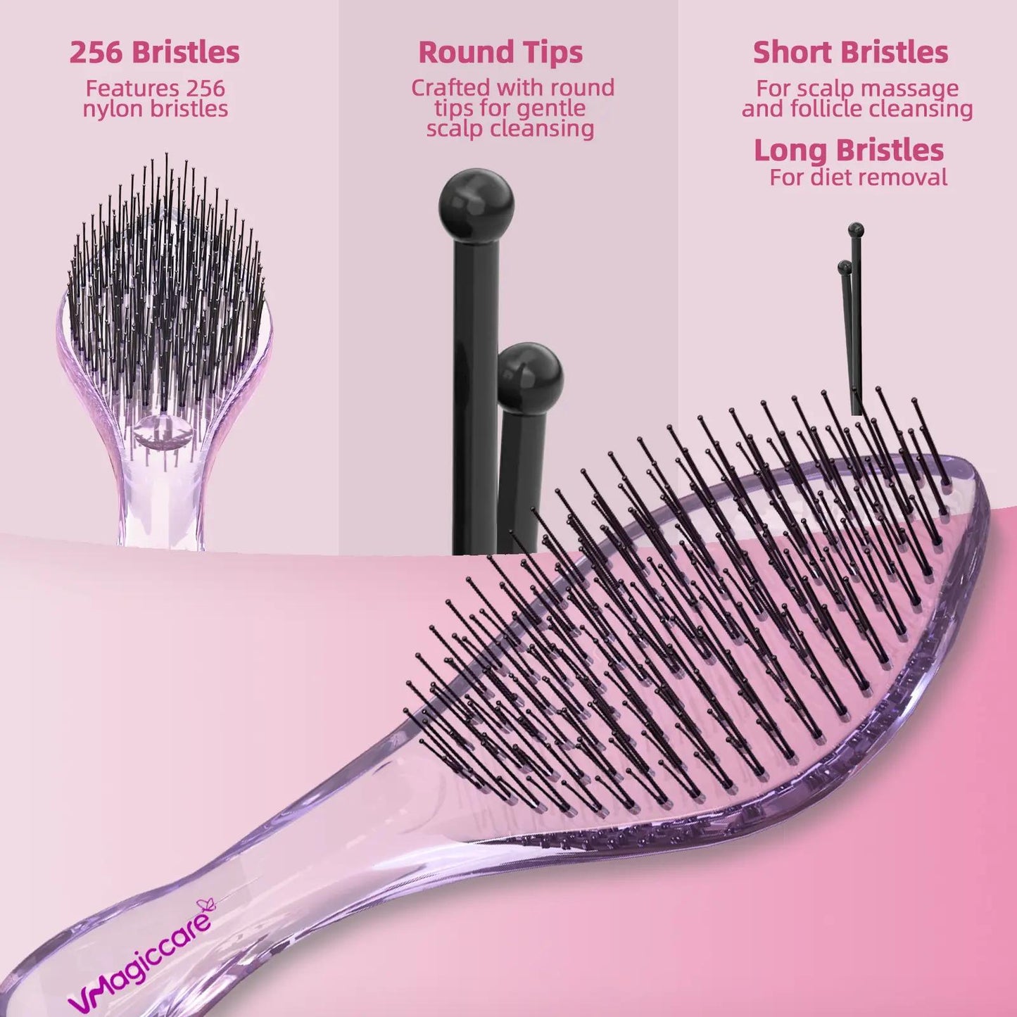 Professional Detangling Brush for Effortless Hair Care and Scalp Massage