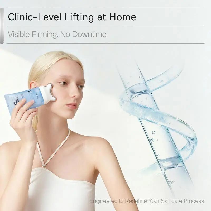 PDRN Gua Sha Jaw Line Lift-Sculpting Glass Gel Cream - De-Puffing & Lifting Peptide Glow Skin Cream