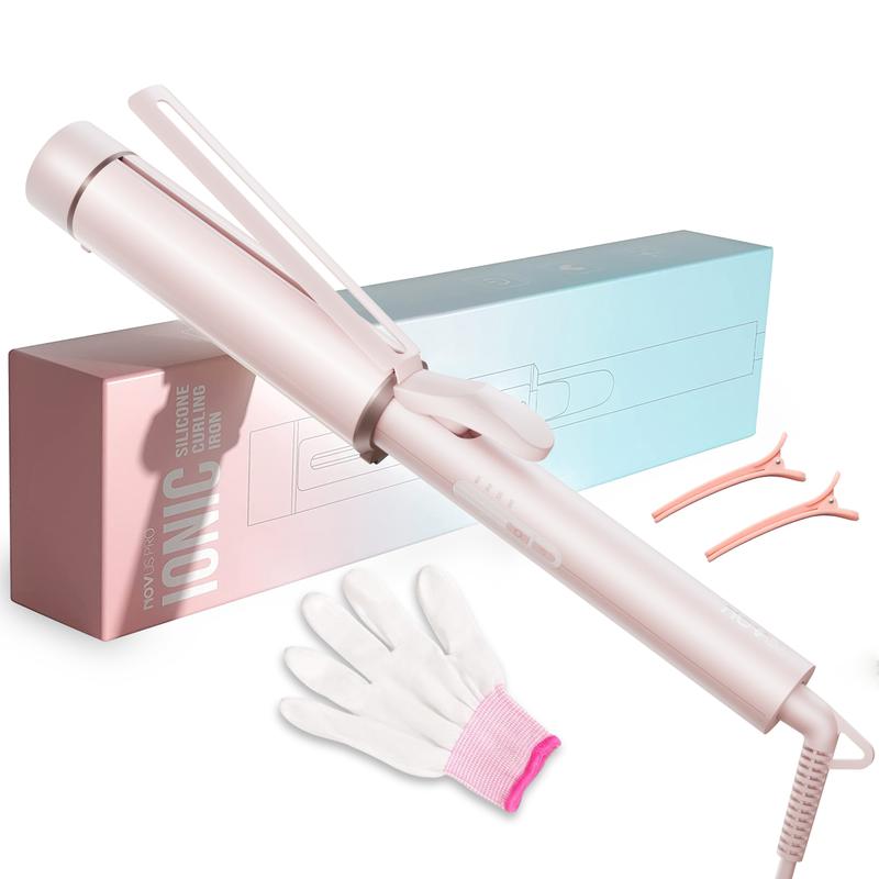 1.5 Inch Ceramic Tourmaline Curling Wand - 40M Negative Ions Large Barrel Curler